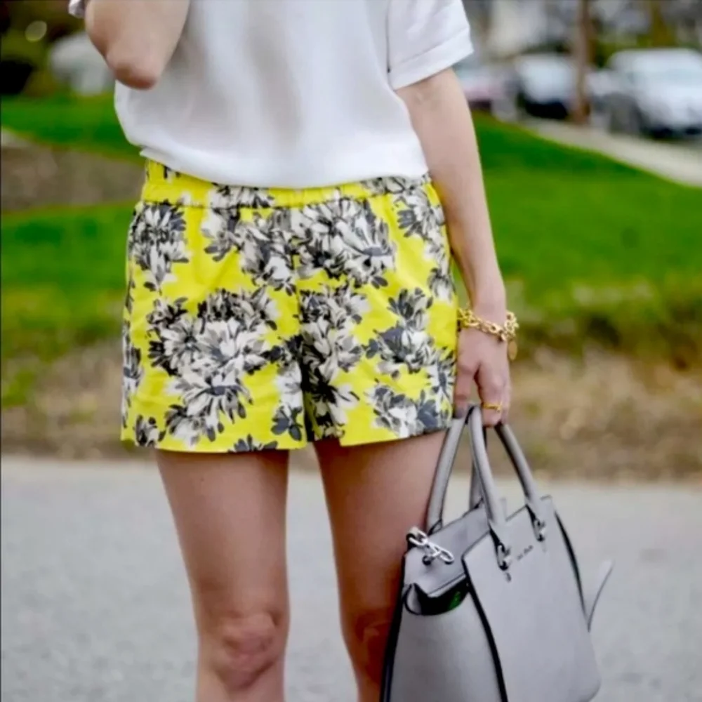 J.Crew floral linen shorts